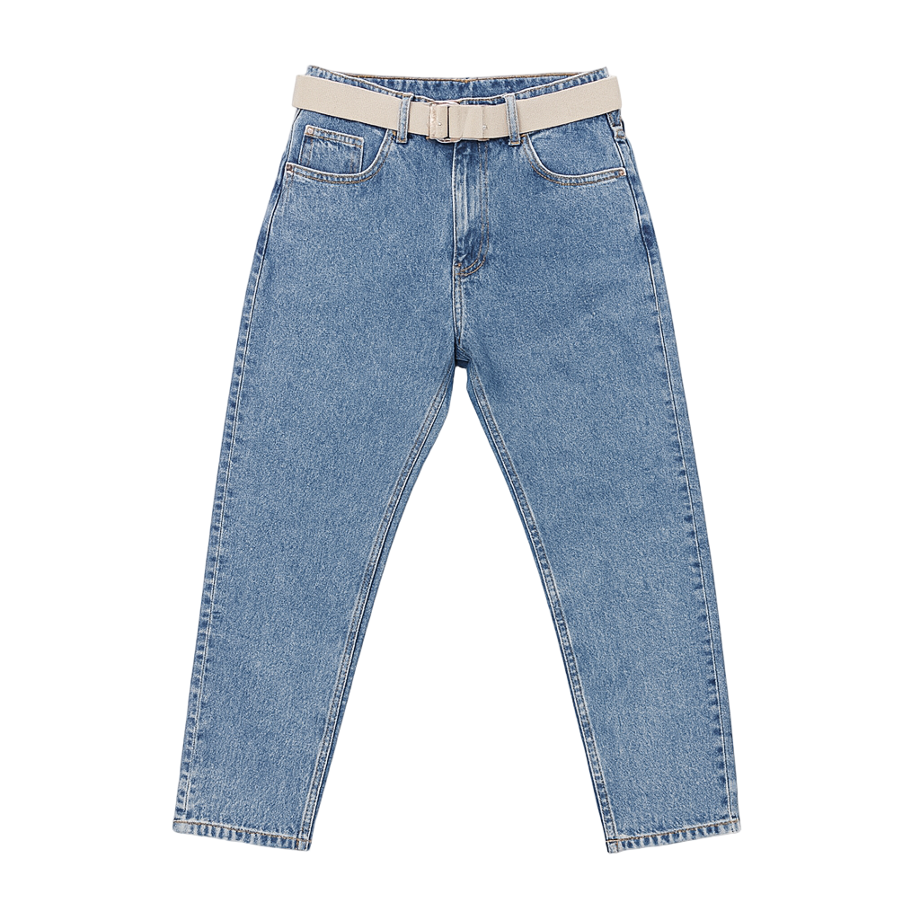 JEAN DENIM SLIM FIT AVEC CEINTURE