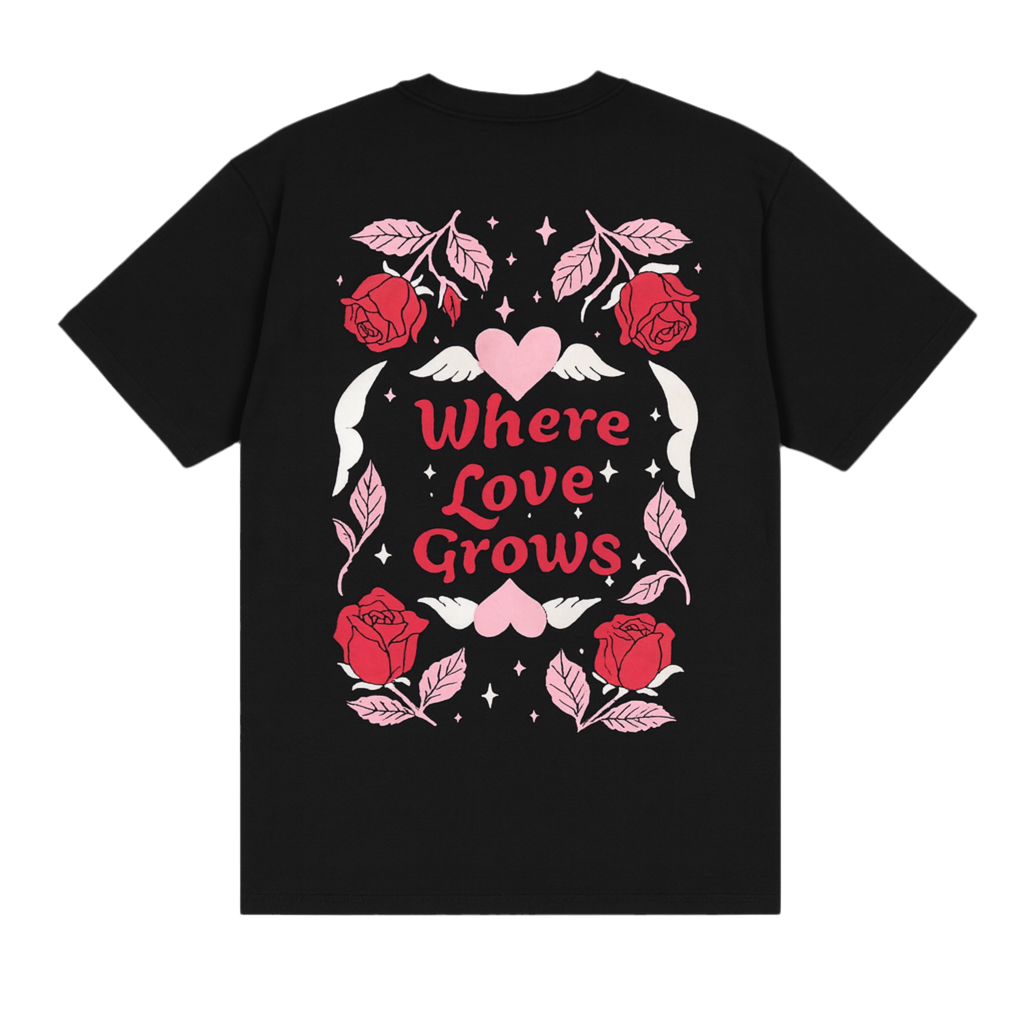 T-SHIRT " WHERE LOVE GROWS "