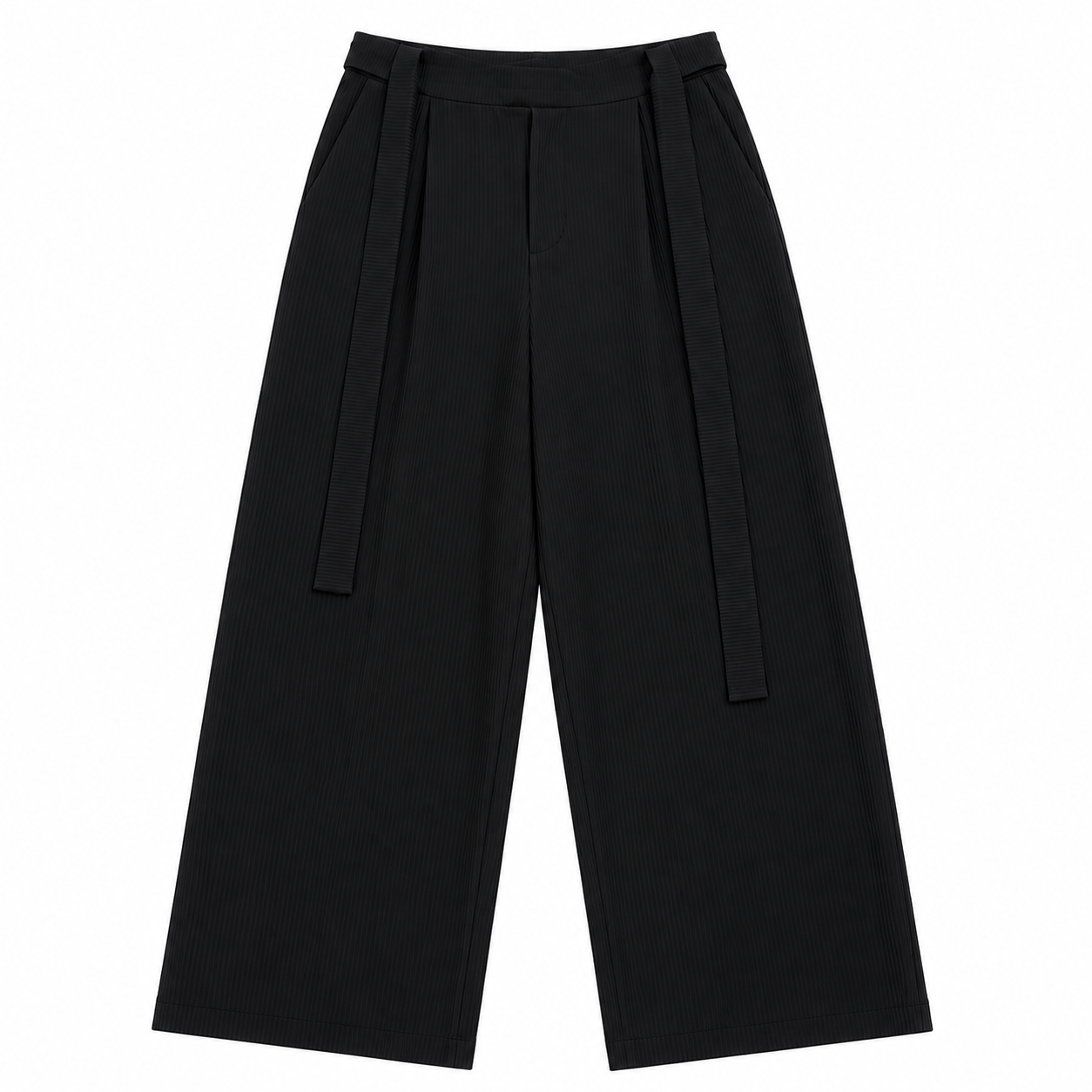 PANTALON JAPONAIS PLISSÉ À CEINTURE AJUSTABLE