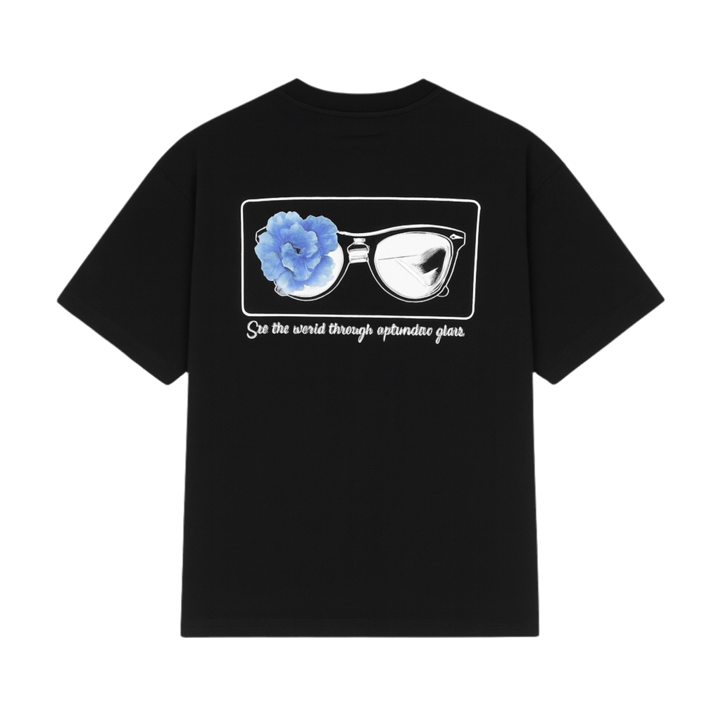 T-SHIRT « SEE THE WORLD THROUGH OPTIMISIC GLASSES »