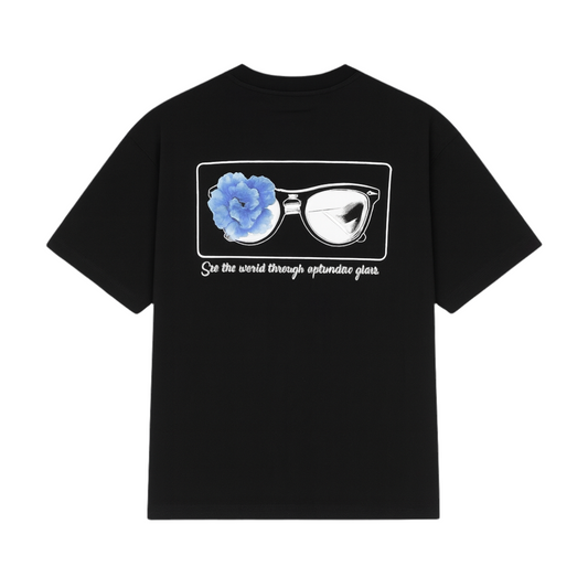 T-SHIRT « SEE THE WORLD THROUGH OPTIMISIC GLASSES »