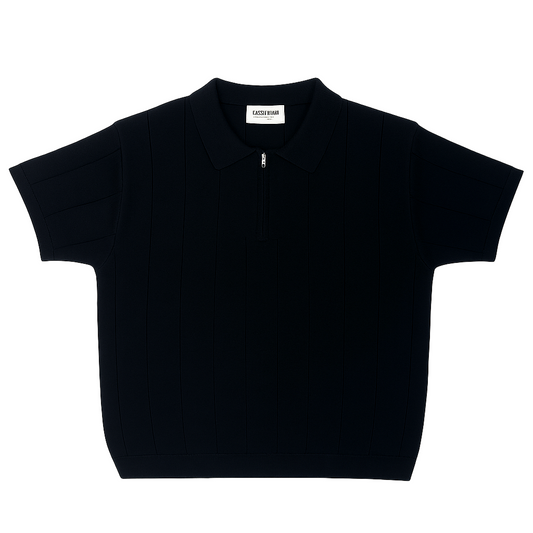 POLO TEXTURÉ À FERMETURE