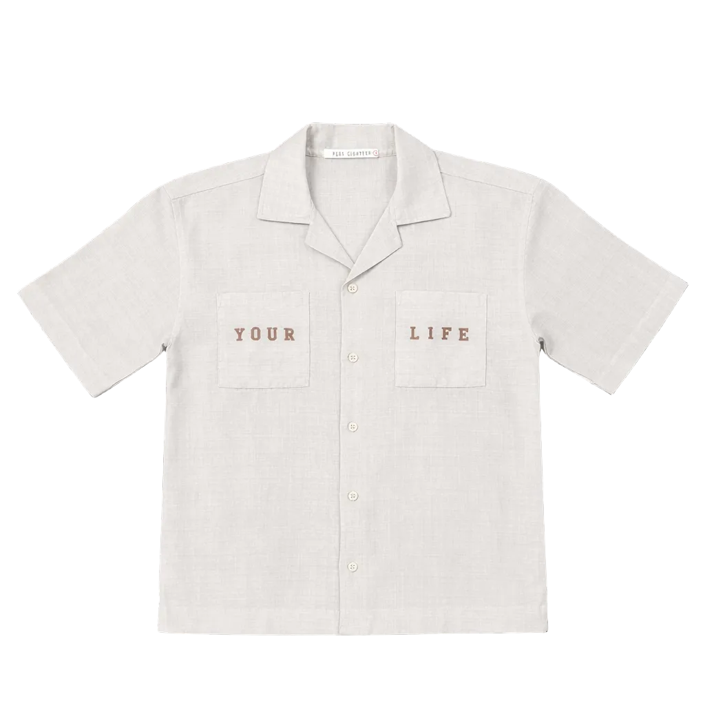 CHEMISE À POCHES BRODÉ « YOUR LIFE »