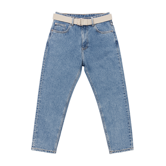 JEAN DENIM SLIM FIT AVEC CEINTURE