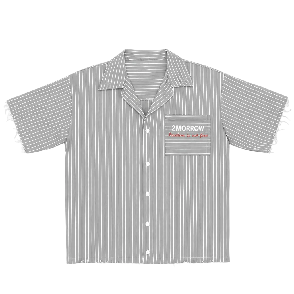 CHEMISE À RAYURE ÉFFILOCHÉE
