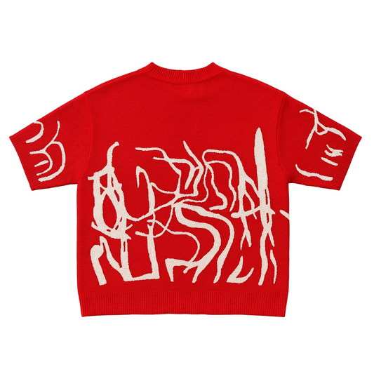 T-SHIRT ACRYLIQUE À MOTIF ABSTRAIT