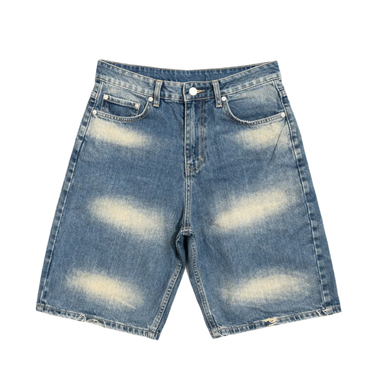 SHORT EN DENIM DÉLAVÉ