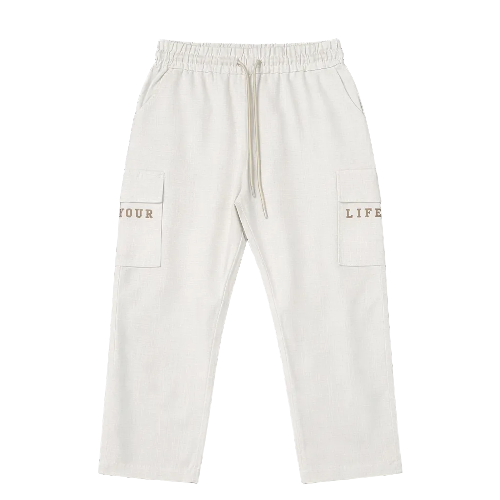 PANTALON CARGO BRODÉ « YOUR LIFE »