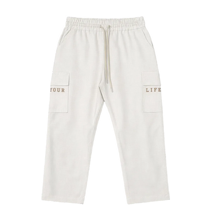 PANTALON CARGO BRODÉ « YOUR LIFE »