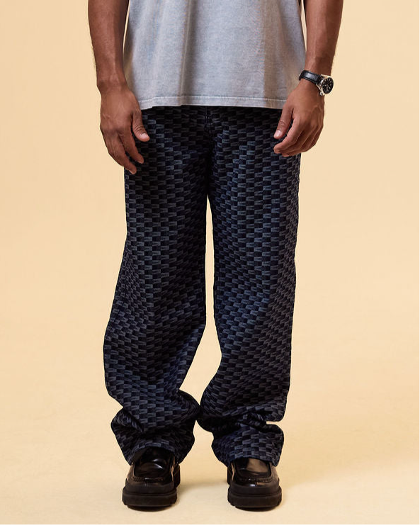 JEAN BAGGY « JACQUARD PANTS »