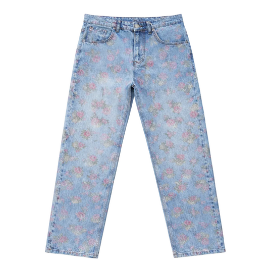 JEANS A MOTIF FLORAL