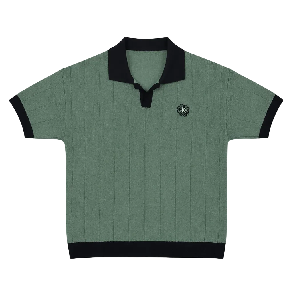 POLO TEXTURÉ À BRODERIE