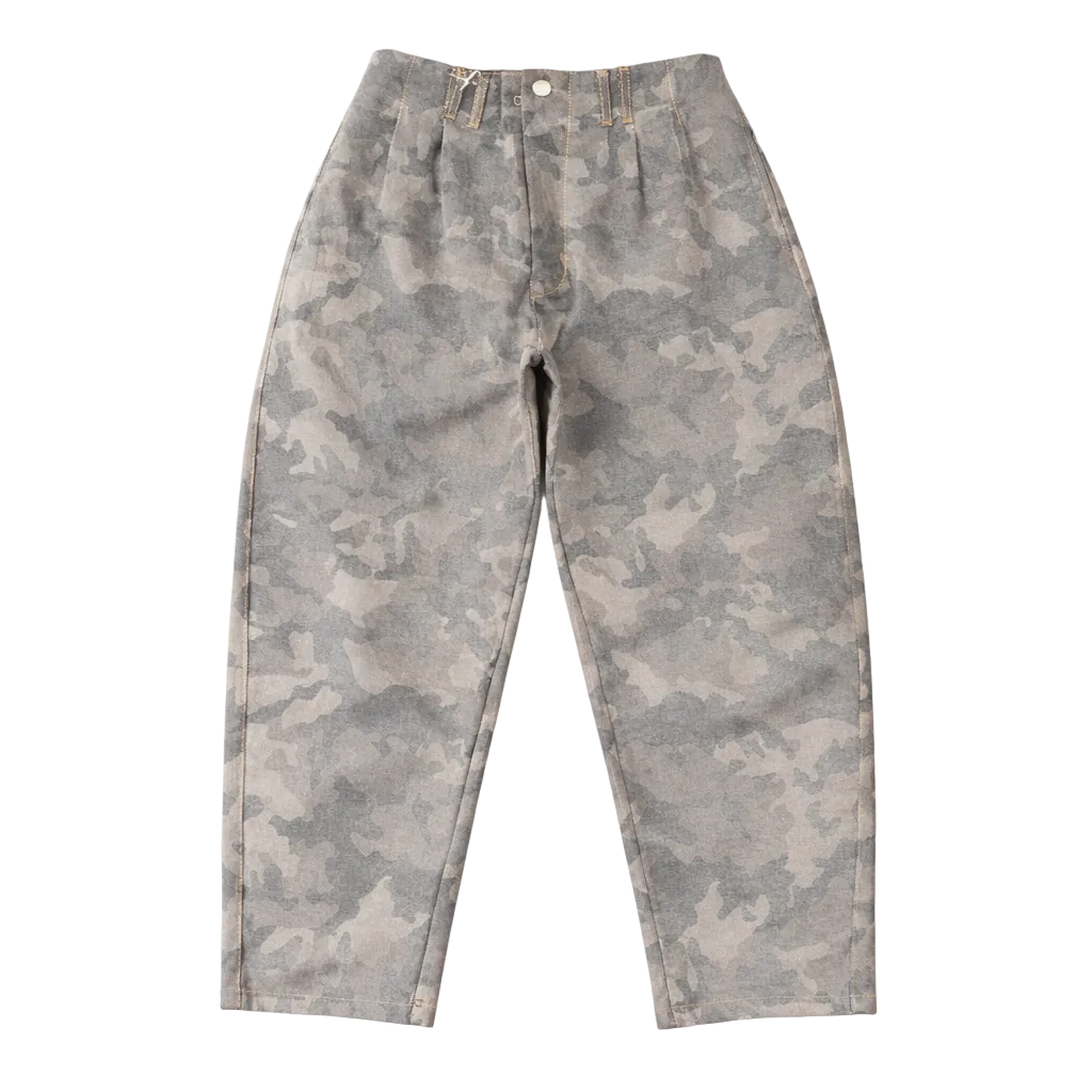 PANTALON BARREL FIT MOTIF CAMO
