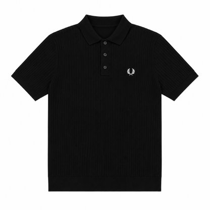 POLO TRICOT EMBLÈME BRODÉ