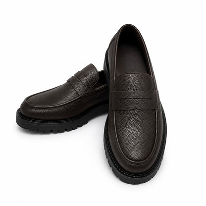 MOCASSINS À SEMELLE CRANTÉE EN SIMILICUIR