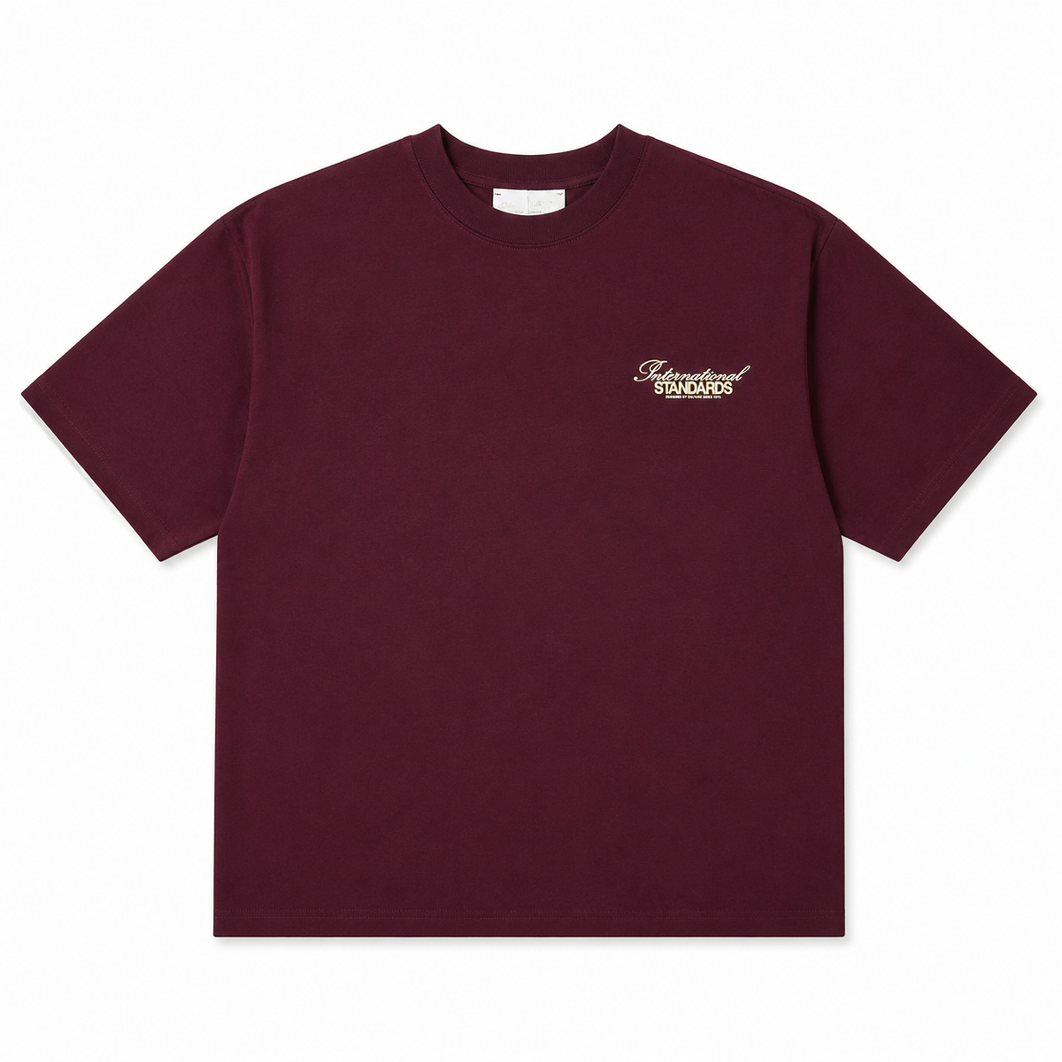 T-SHIRT BOXY BORDEAUX « STANDARS »