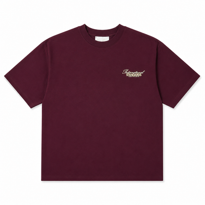 T-SHIRT BOXY BORDEAUX « STANDARS »