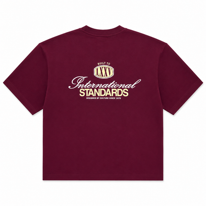 T-SHIRT BOXY BORDEAUX « STANDARS »