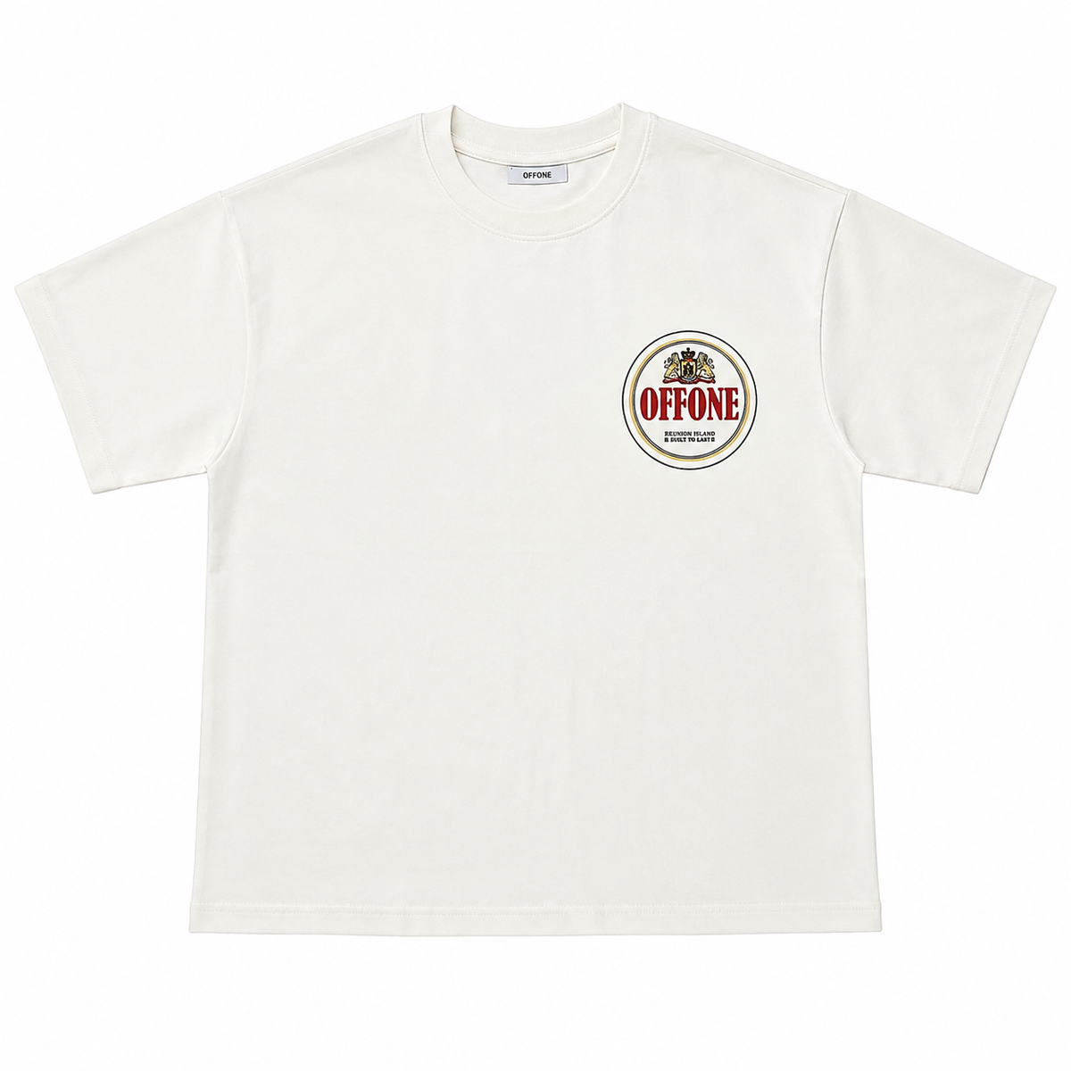 T-SHIRT BOXY OFF ONE « ÉCUSSON »