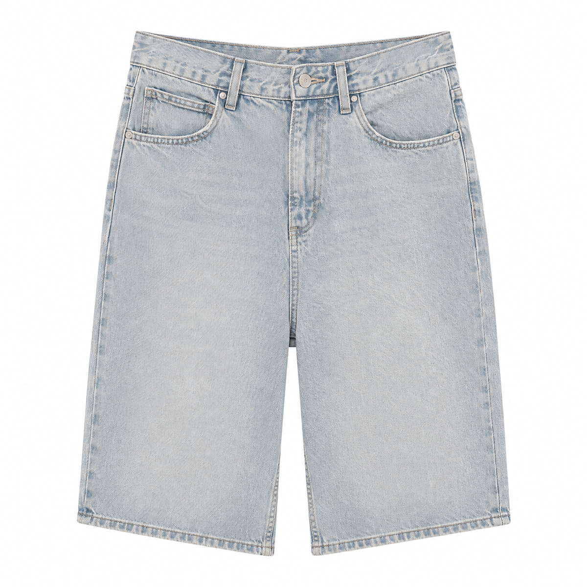 SHORT JEANS « POCHE À MOTIF »
