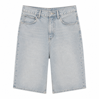 SHORT JEANS « POCHE À MOTIF »