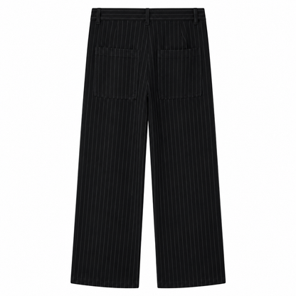 PANTALON COUPE DROITE A RAYURE