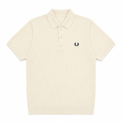 POLO TRICOT EMBLÈME BRODÉ