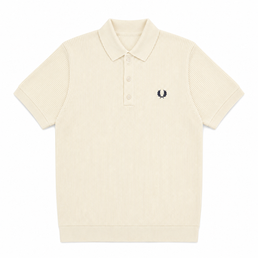 POLO TRICOT EMBLÈME BRODÉ