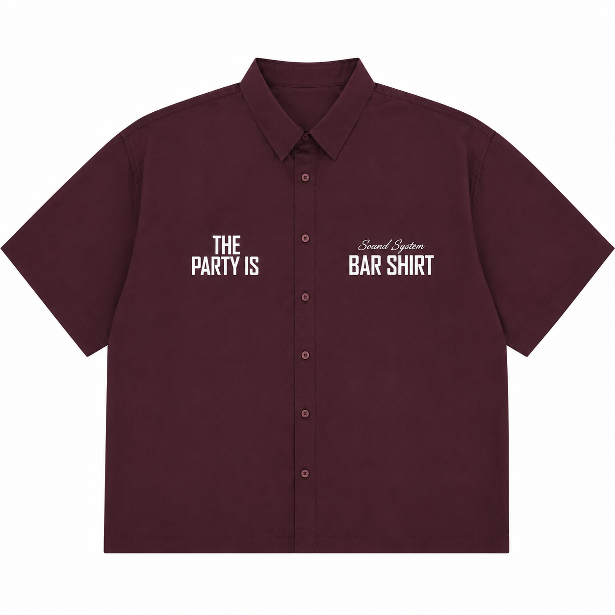 CHEMISE BOXY « THE PARTY IS  »