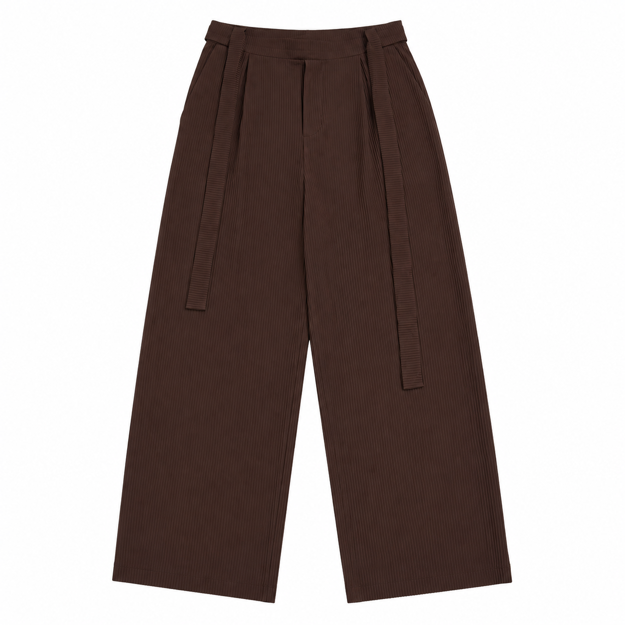 PANTALON JAPONAIS PLISSÉ À CEINTURE AJUSTABLE