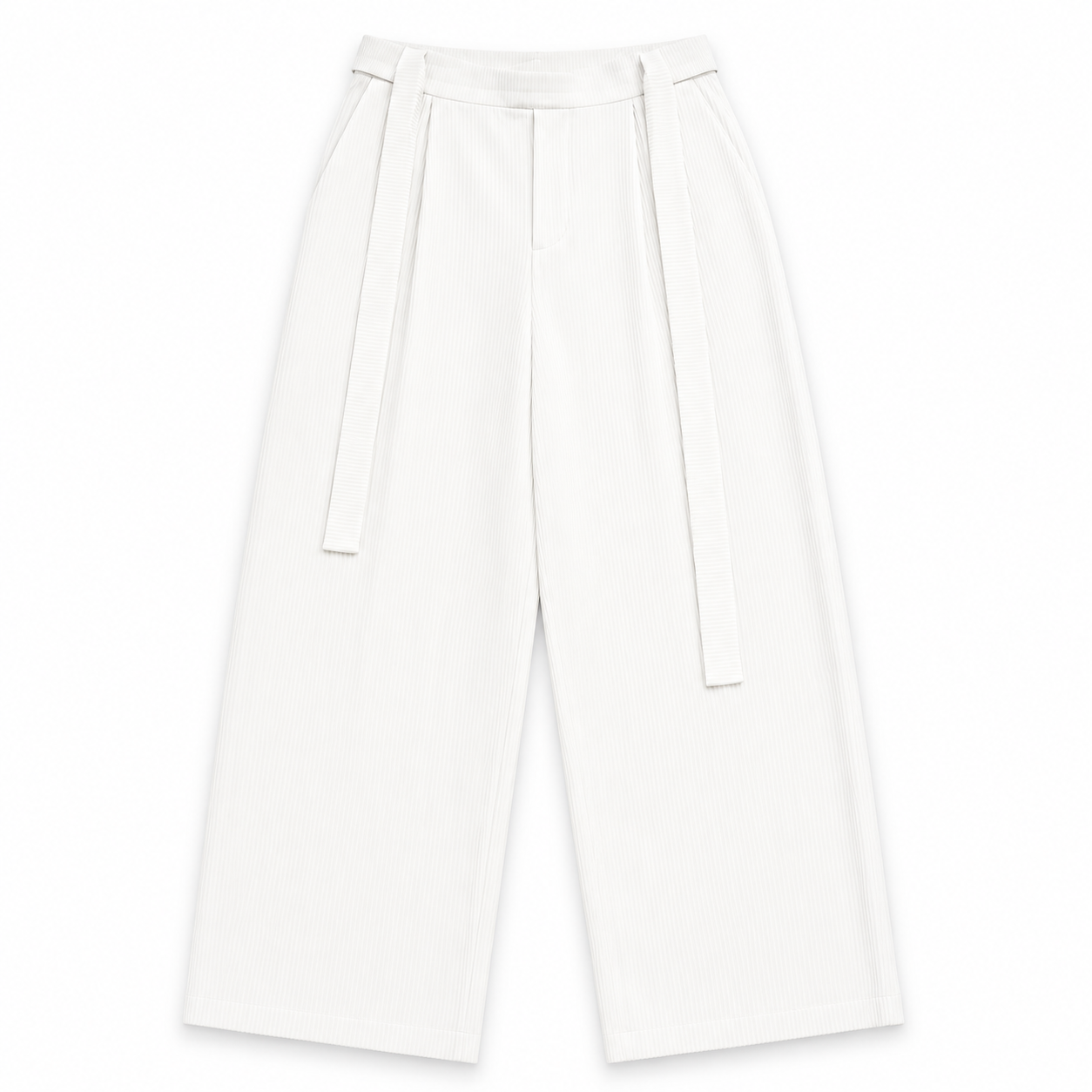 PANTALON JAPONAIS PLISSÉ À CEINTURE AJUSTABLE