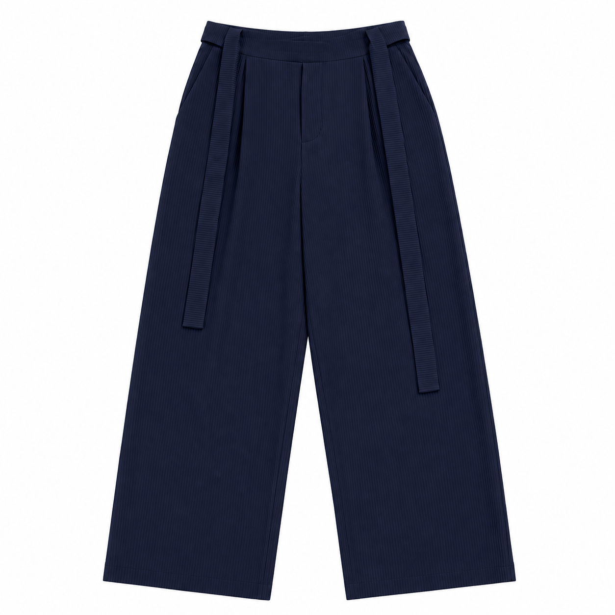 PANTALON JAPONAIS PLISSÉ À CEINTURE AJUSTABLE