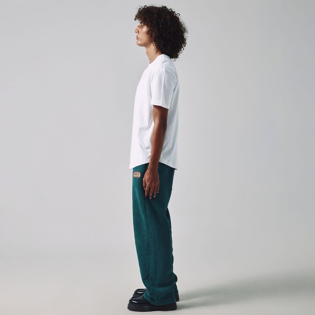 JOGGING DÉLAVÉ À SURPIQURE